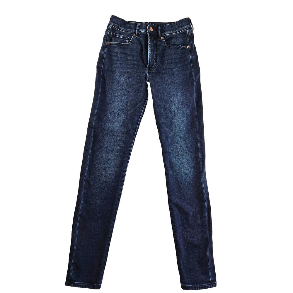 EXPRESS Womens Jeans Women R2 Blue High Rise Stretch Skinny Classic Preppy Retro